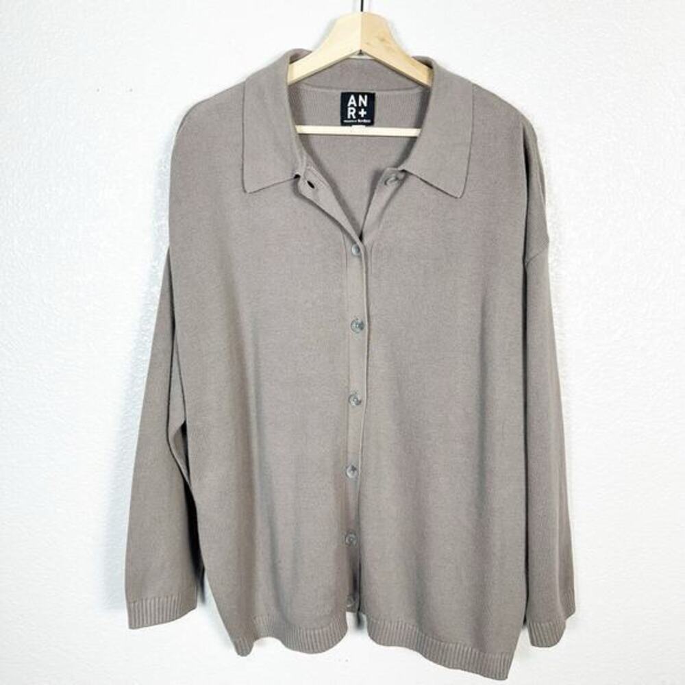 Alp N Rock Women's Size L Sean Knit Button Down Cardigan Sweater In Pebble